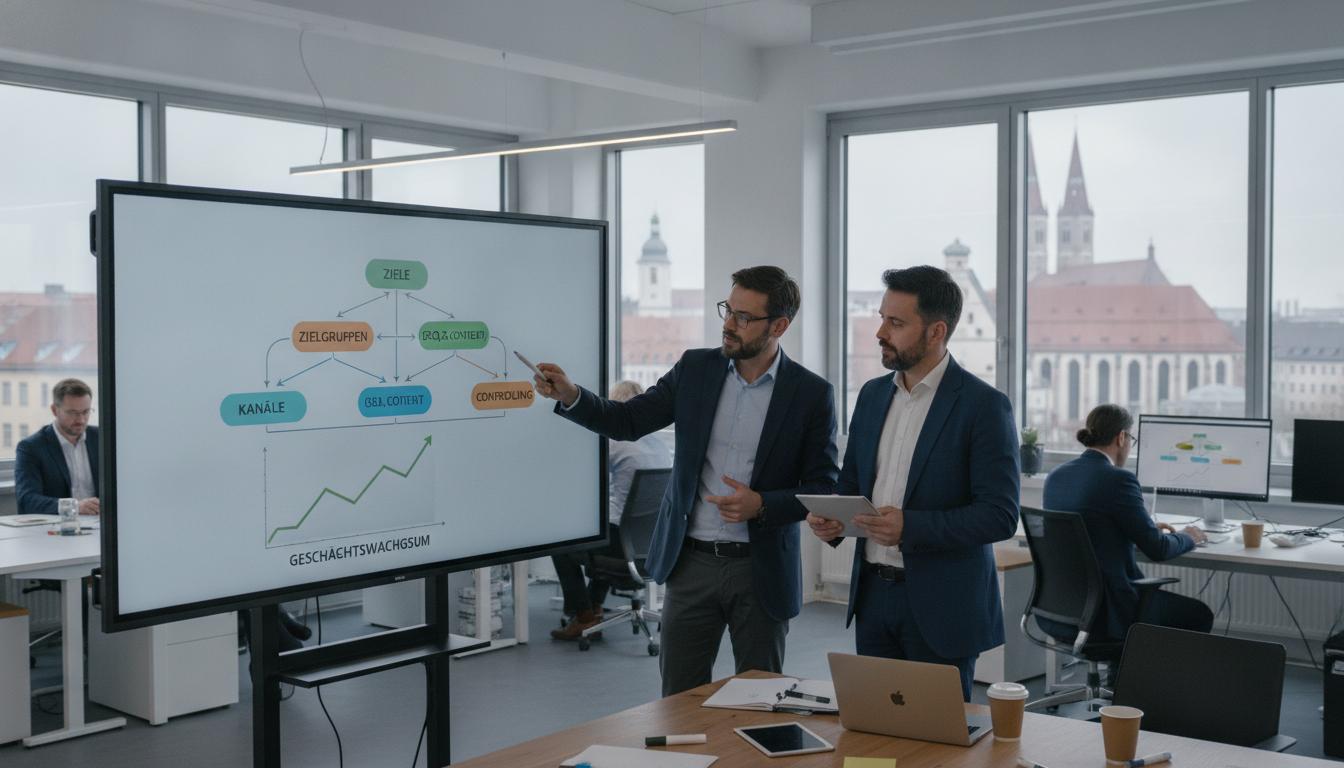 Titelbild: Online Marketing Strategie für kleine Unternehmen