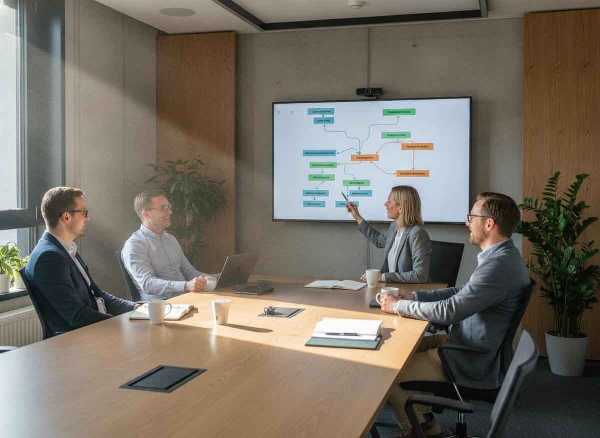 Marketing-Dashboard auf Bildschirm für Automatisierung – Tools-Vergleich 2026 im B2B-Einsatz mit Mitarbeiter