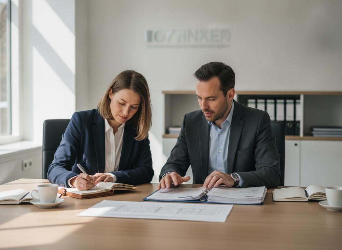 Kickoff-Meeting zweier Fachleute – Briefing-Dokumente als Kriterium im Werbeagentur-Vergleich Mittelstand